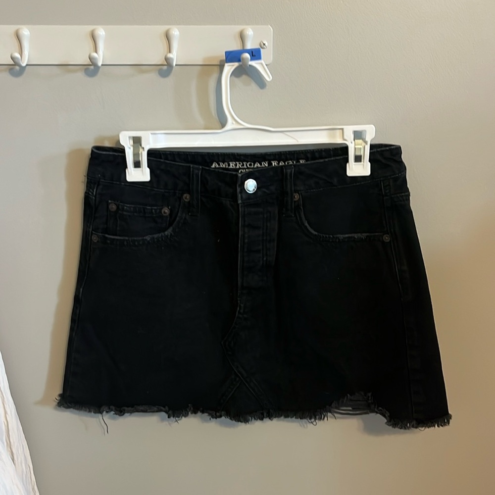 Black Jean Skirt